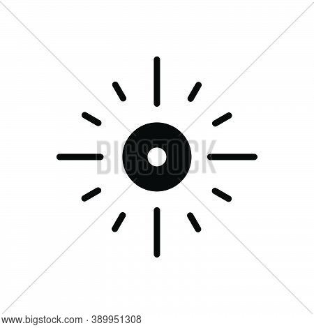 Black Solid Icon For Center Focus Core Centralize Point