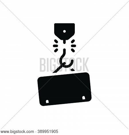 Black Solid Icon For Meanwhile For-now For-the-moment Meantime While Hook Hang