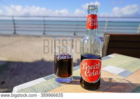 Bordeaux , Aquitaine / France - 10 10 2020 : Breizh Cola Brittany French Soda Soft Drink Bottle With