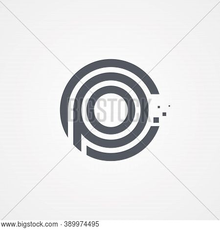 Cpo Letter For Your Best Business Symbol. Technology Letter Symbol Icon Design. Vector Illustration 