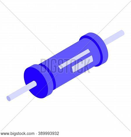 Bipolar Capacitor Icon. Isometric Of Bipolar Capacitor Vector Icon For Web Design Isolated On White 