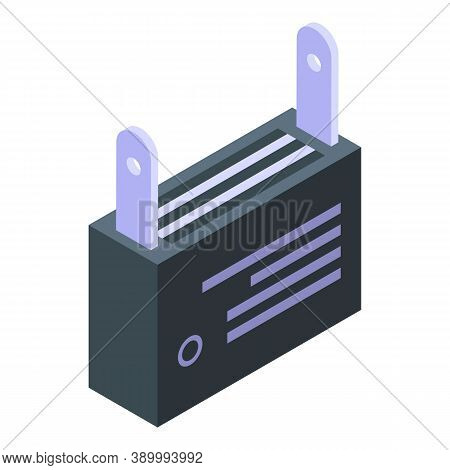 Energy Capacitor Icon. Isometric Of Energy Capacitor Vector Icon For Web Design Isolated On White Ba