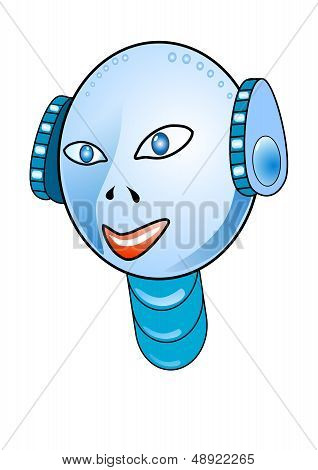 Robot cartoon head