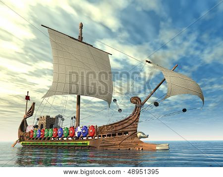 Ancient Roman Warship