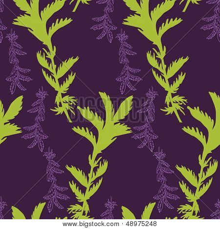 Herbal seamless pattern