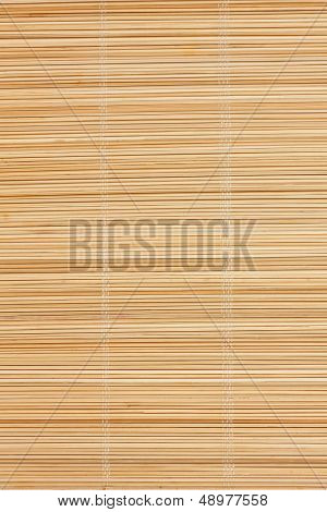 Thinly split woven bamboo strip mat background