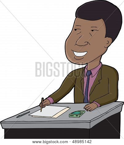 Businessman Writing