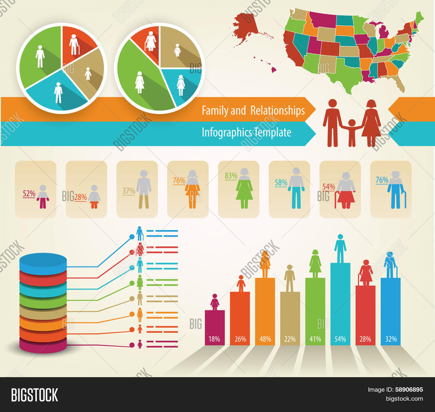Infographics Family Vector & Photo (Free Trial) | Bigstock