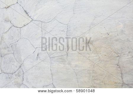 Grunge Concrete Cement Wall With Crack In Industrial Building