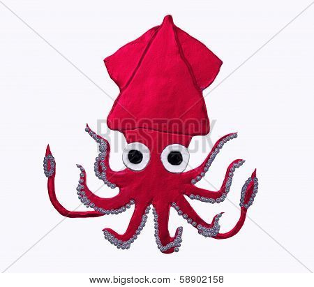 Red with big eyes