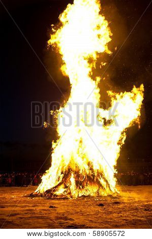 Cleansing Fire Before Oriental New Year