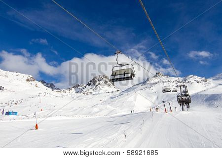 Chairlift At Ski Resort