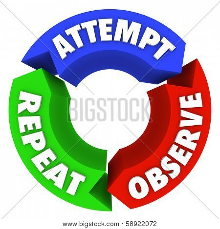 Succeed Attempt Observe Repeat Success Diagram Steps