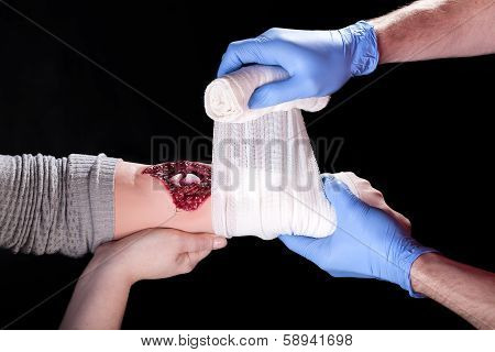 Bandaging A Wound