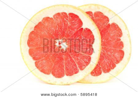 Duas fatias de Greipfruit