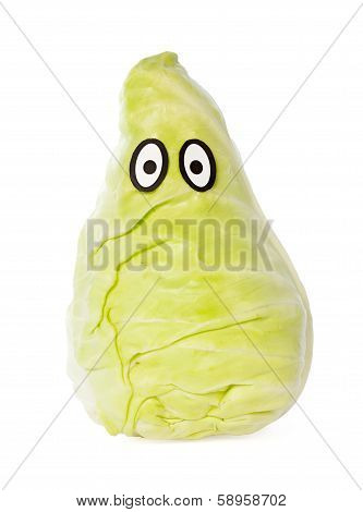 Pointed Cabbage Head With Eyes