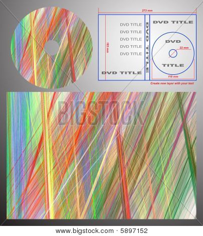 Abstrakt designskabelon For Dvd og Box-cover.