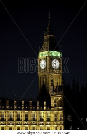Big Ben, London, Anglia, Egyesült Királyság, Európa, éjjel
