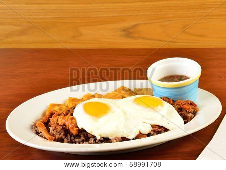 Bandeja Paisa. Colombian cuisine.
