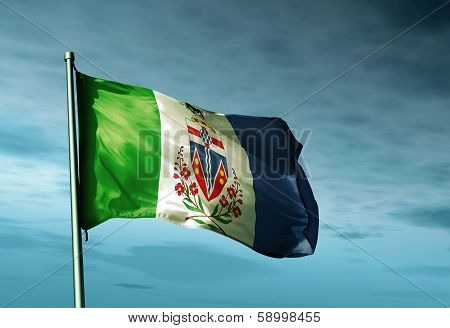 Yukon (Canada) flag waving on the wind