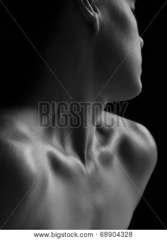 Body Scape Of Woman Neck And Hand Emotion Artistic Conversion