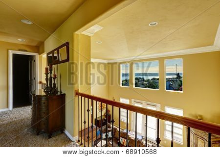 Upstairs Hallway Overlooking Living Room