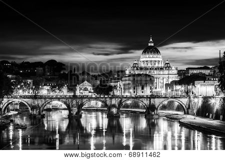 View at St. Peter's cathedral in Rome, Italy