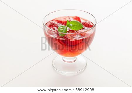 Strawberry jelly dessert