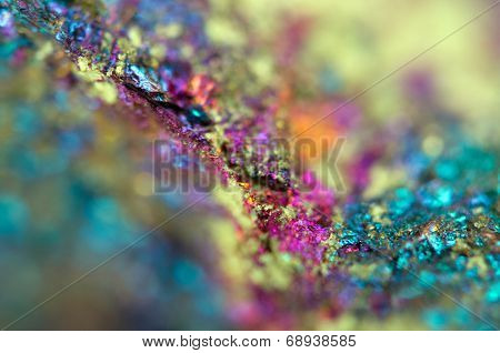 Beautiful Background . Jewel Ore.  Macro. Extreme Closeup