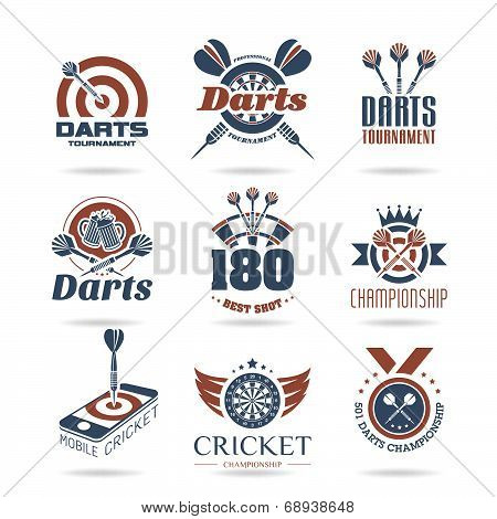 Darts icon set