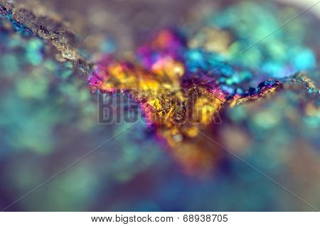 Beautiful Background . Jewel Ore.  Macro. Extreme Closeup