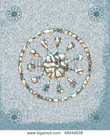 Abstract  Ornament On A Grunge Background