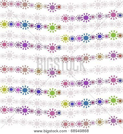 Abstract Seamless Colorful Floral Image - On White