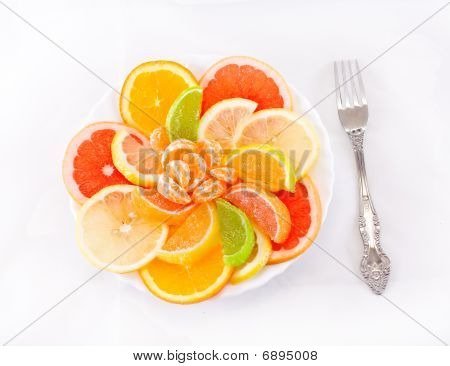 Dessert van Citrus en marmelade
