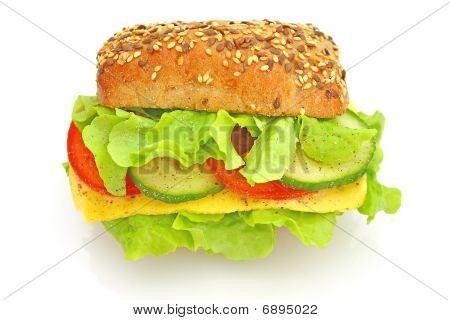 Panino con formaggio e verdure