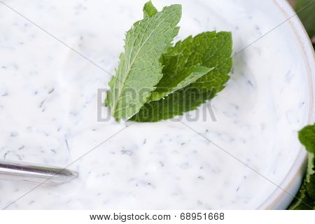 Yogurt Dip With Mint