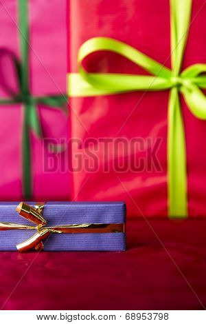 Blue present on red