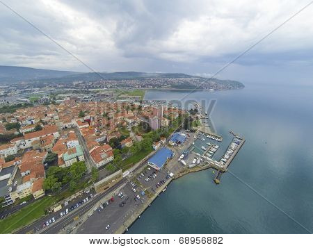 Koper, Slovenia - May 2, 2014: Port of Koper in Slovenia.