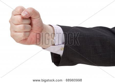 Side View Of Clenched Fist - Hand Gesture