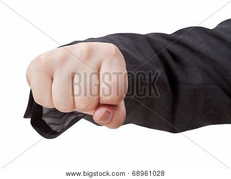 Front View Of Fist Punch - Hand Gesture
