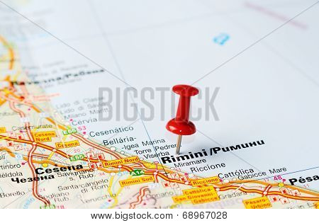 Rimini  Italy Map