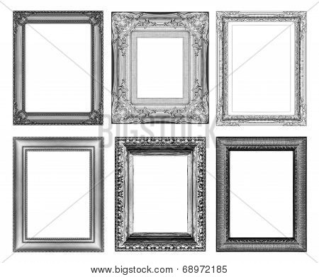 Set Of Vintage Gray Frame With Blank Space