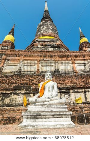 Pagoda at Wat Yai Chaimongkol, Ayuthaya,Thailand