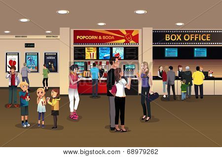 Scene In The Movie Theater Lobby
