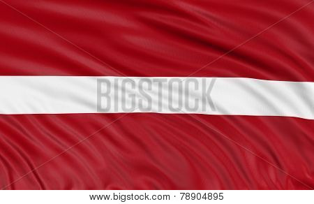 3D Latvian flag