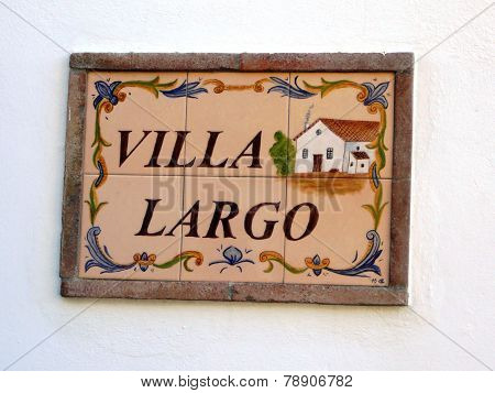 Villa sign
