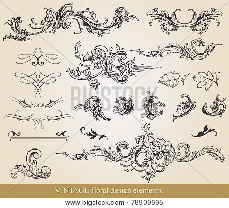 Floral design elements.