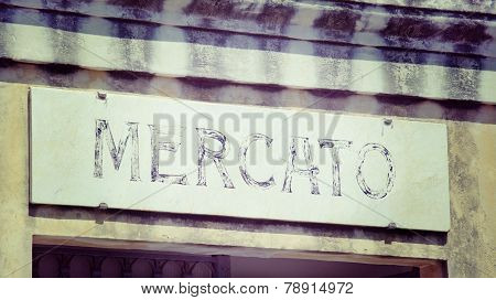 Mercato Writing In Vintage Tone