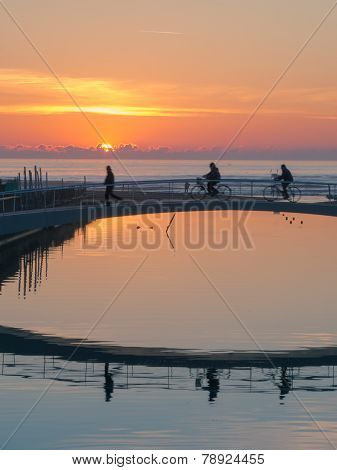 Sunset on the bridge