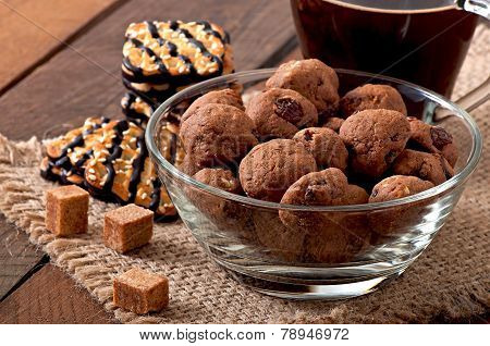 Italian cookies Florentino with raisins and walnuts